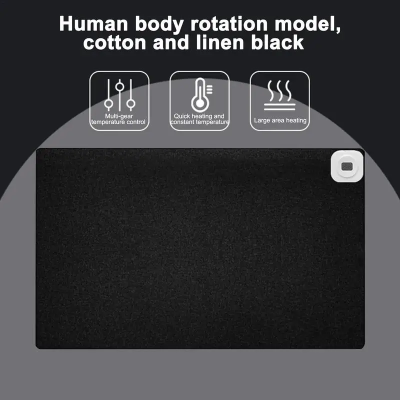 Electric Heated Desk Mat Adjustable Temperature Heating Table Mat USB Heated Mat Thermostatically Digital Display Warm Desk Mat