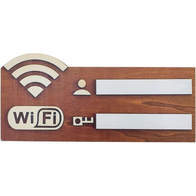 Erasable Wooden WiFi Sign Reusable Internet Password Wall Decor Hanging Plaque ﻿