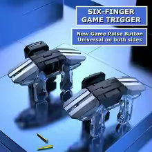 Gatillo de juego para teléfono móvil JS65 para PUBG, mando de disparo, Joystick de 6 dedos para comer pollo, artefacto auxiliar L1R1, botón de llave