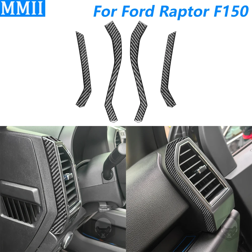 

Для Ford Raptor F150 F-150 2015-2020 углеродное волокно приборная панель воздуховыпускное отверстие боковая панель декоративные полоски автомобильные аксессуары наклейка