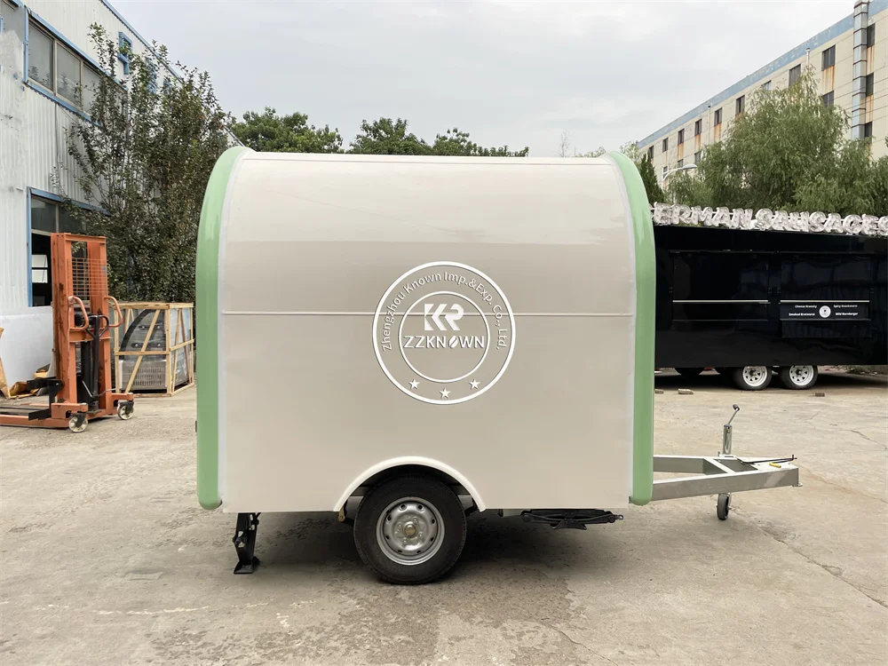 รถเทรลเลอร์ขายอาหารด่วนถนนสัมปทานตู้ขายอาหารไอศครีมมือถือตู้พิซซ่าร้านกาแฟ