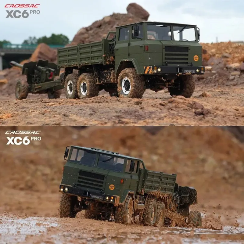 New CROSSRC XC6 Pro 6X6 RC Military Truck Heavy Duty Six-Wheel Remote Control Off-Road Professional Climbing Vehicle