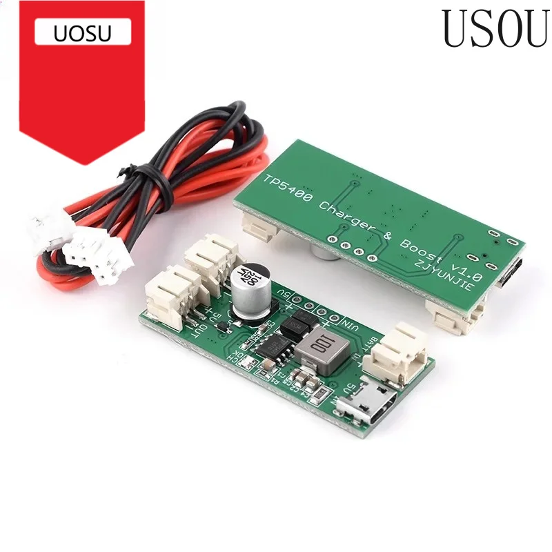 TP5400 Lithium Battery Charger Boost Module 1A 5V 1A Output Single Cell Li-ion Step-Up Power Bank Control Board DIY