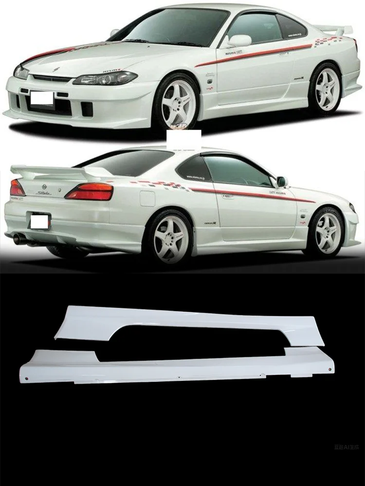 

Glass fiber NSM Style Side Skirt for Nissan S15 Silvia Spec R | S15 Car Body Side Enhancement & Mod Component