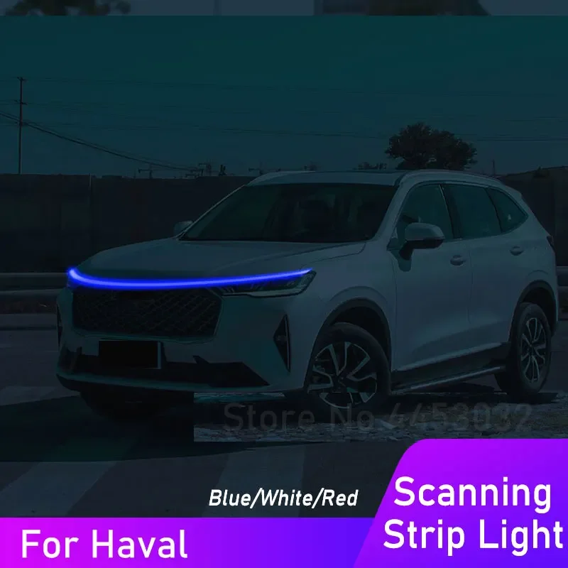 59 Inch DRL LED Strips Car Hood Light For Haval H6 F7 F7X Jolion 2020 H2 H9 M6 Dargo Scanning Daytime Running Lamp Accessories