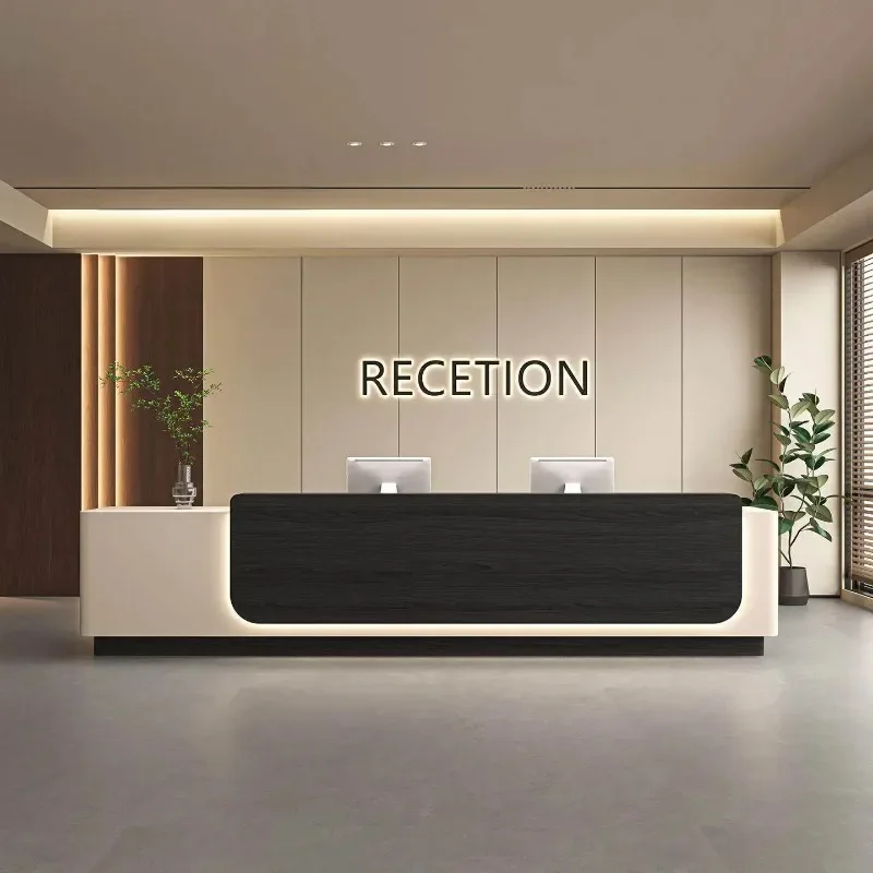 CZ-3  Company Painted Reception Desk For Clothing Stores, Hotels, And Lobbies - Cashier Counter