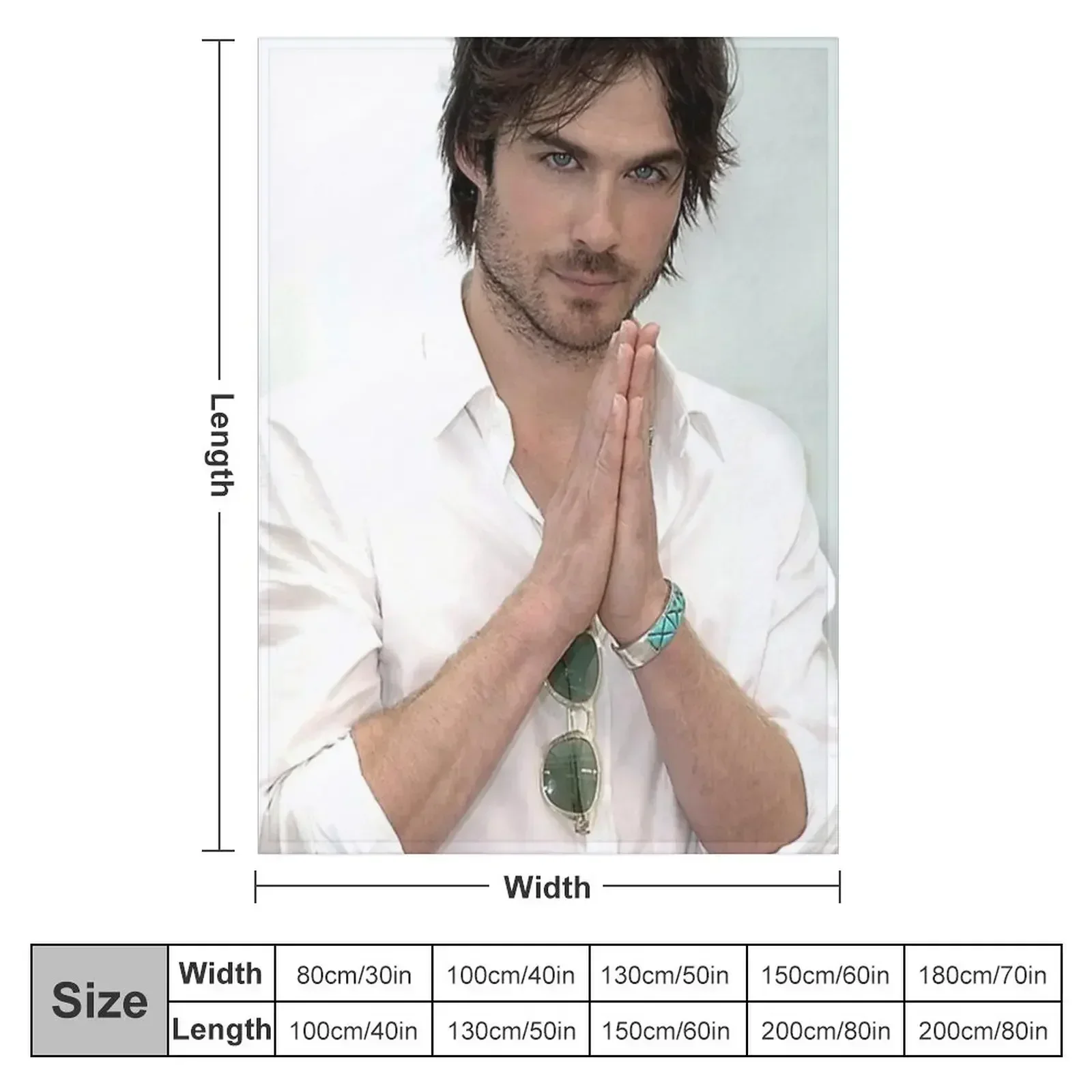 Ian Somerhalder Damon Salvatore Throw Blanket Plush decorative Furry Thins bed plaid Blankets For Baby Blankets
