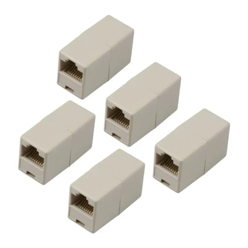 10 peças conector cabo de rede 32*21*16mm 8 pinos cat 5e cat ln cabo acoplador ethernet marceneiro lan branco fino quente