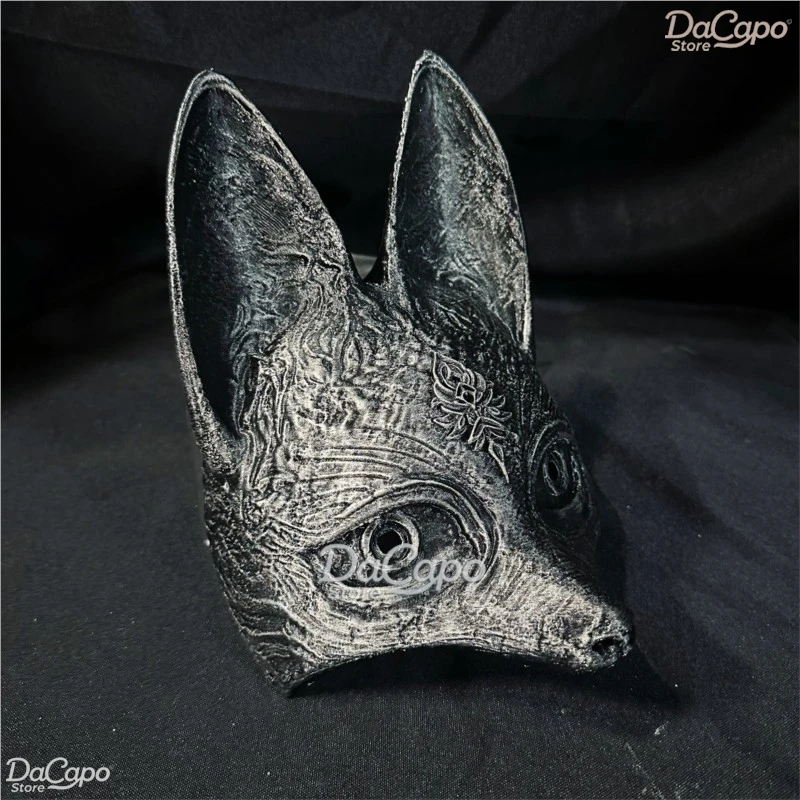 لعبة رعب صامتة ƒ Hill Fox Mask لعبة مخيفة كوسبلاي هيناكو شيميزيو لعب الأدوار الدعامة الوحش الهالوين ثلاثية الأبعاد مطبوعة صلبة ناعمة 2 نمط