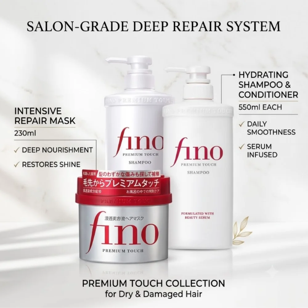 FINO Repair Hair Mask Conditioner Deep Nourishing Smooth Damage Dry Hair Care Treatment Cream Moisturizing Red Can Hair Care