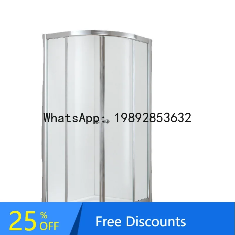 

CZ Bathroom Dry-Wet Separation Partition Tempered Glass Door Curved Integrated Shower