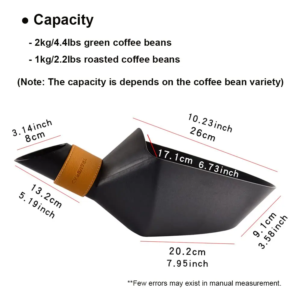 CAFEMASY-Pala contenedor grande para Harina de café, cubo de hielo, herramienta de medición de capacidad, 500g, 1kg, 2kg, accesorios de cocina