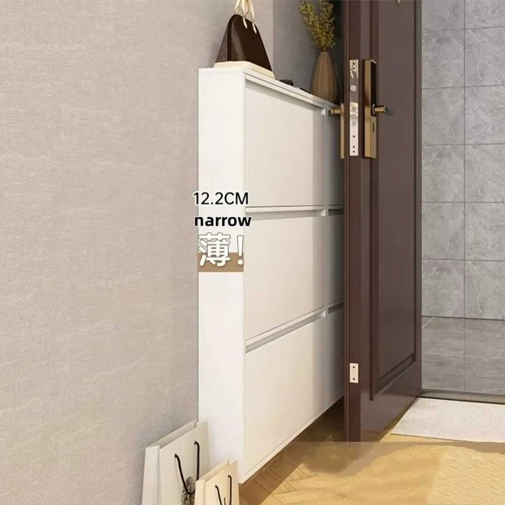 

Настенный металлический шкаф для обуви Ультратонкий шкаф для обуви Стальное экономия места за дверью Шкаф для обуви