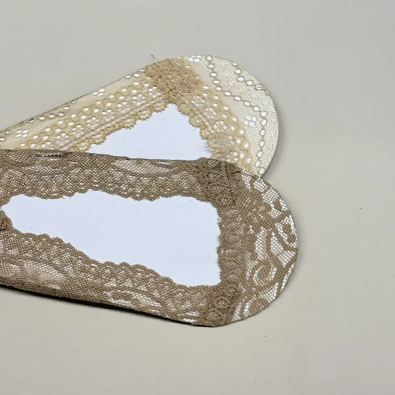 

Lace Trimmed Invisible Socks For Women Breathable Skin Friendly No Show With Elegant Lace Design