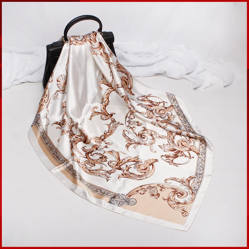 Leisure And Fashionable Simulation Printed Scarves With Muslim Pattern Sun Protection And Dust Prevention Headscarf