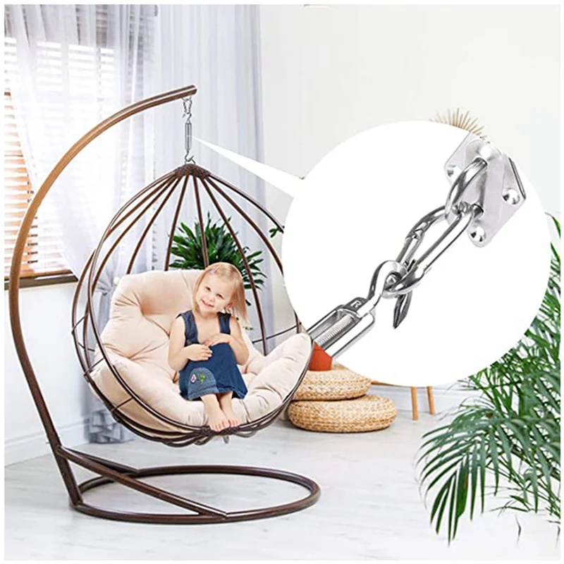 -ABJZ Kit de fixation de voile d'ombrage pour ensemble de boucles de porte en acier à trois coins