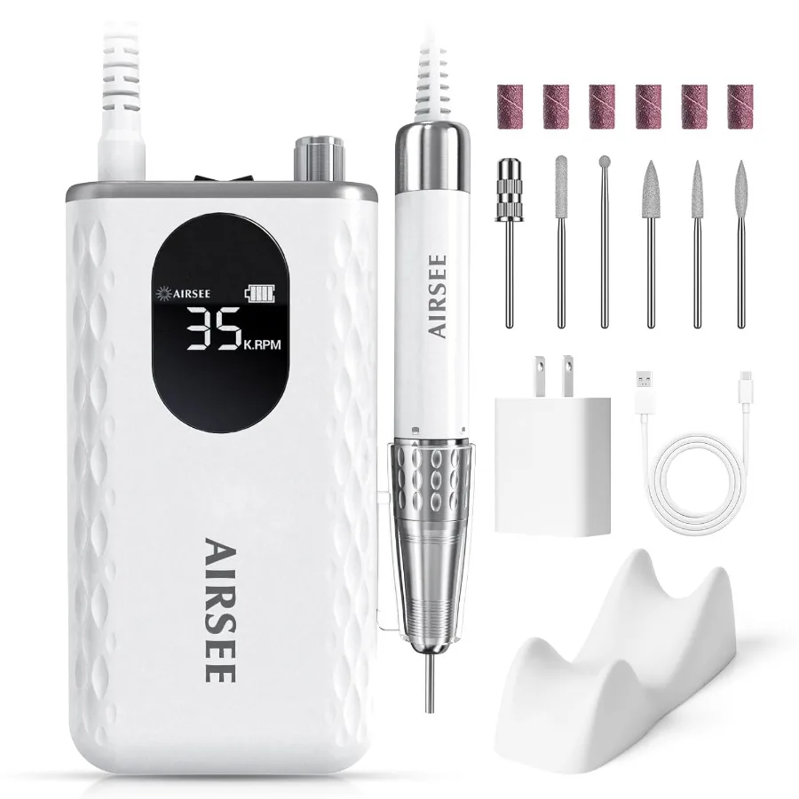

Updated Professional Nail DrillRechargeable Cordless Efile Machine for Acrylic Extension Gel Dip Powder Powerful Portable Efile