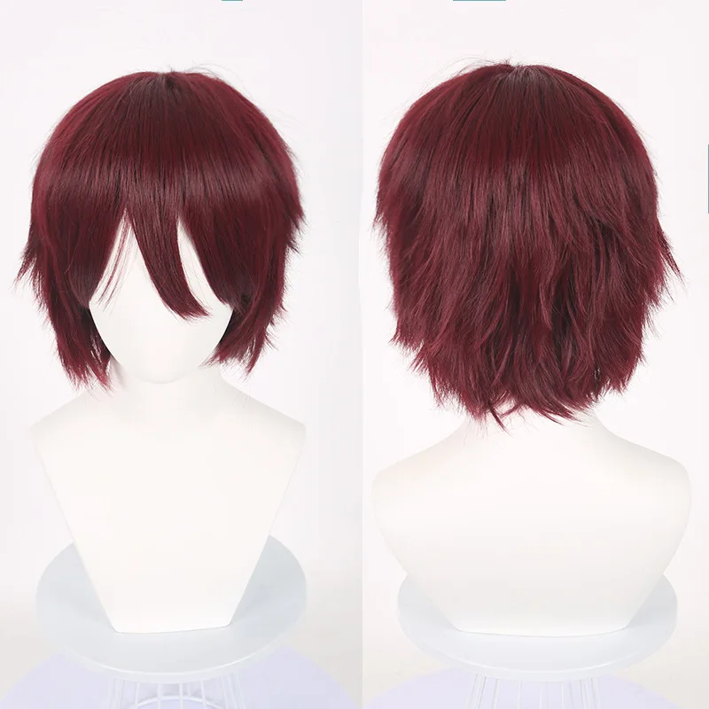 30 cm Universal-Cosplay-Perücke, Anti-Locken, gesichtsreduzierend, mehrfarbige Optionen, kurzes Hochtemperatur-Seidenhaar mit einem zerzausten Oberteil