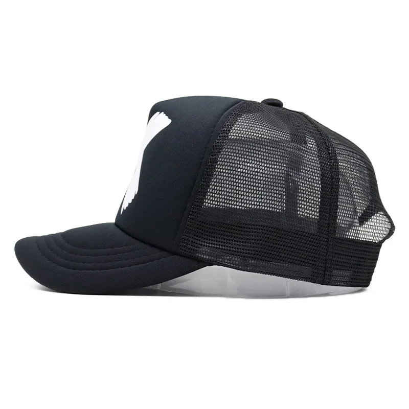 Hip Hop Snapback Hats Baseball Cap Women Cap for Men Classic Casual Rock X Print Mesh Caps Casquette Hat Summer Sun Hats