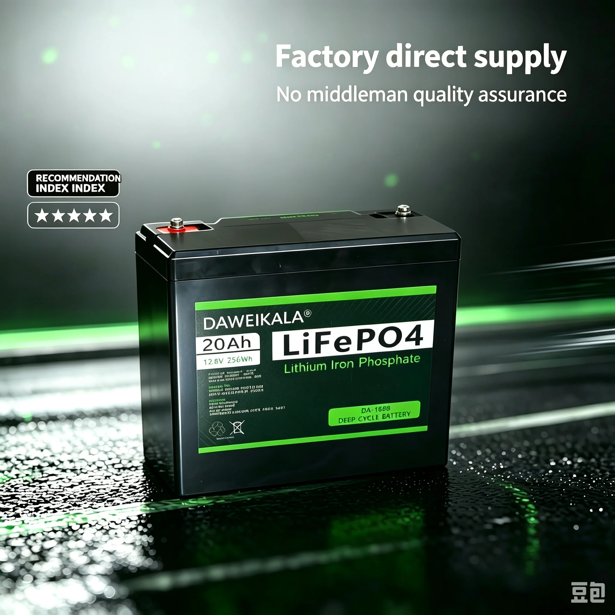 12V 20Ah LiFePo4 Batterie Lithium-Eisenphosphat 12-24V LiFePo4 Wiederaufladbare Batterie für Kinderroller, Bootsmotoren, Ladegerät
