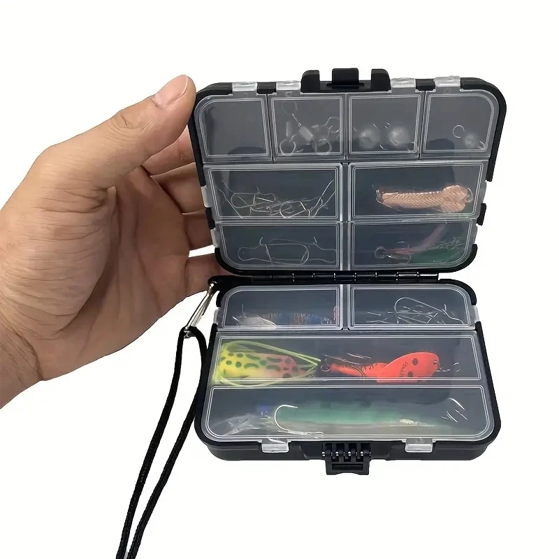Lure Box Fishing Hook Box Tool Box Storage Box Accessories Box Black Storage Box Fish Hook Storage Box