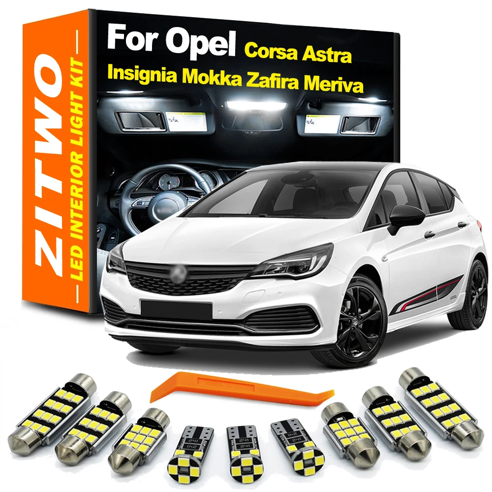 LED-Innenbeleuchtungs-Glühbirnen-Set für Opel Vauxhall Corsa Astra Insignia Mokka Zafira Meriva Grandland Crossland Combo Vectra
