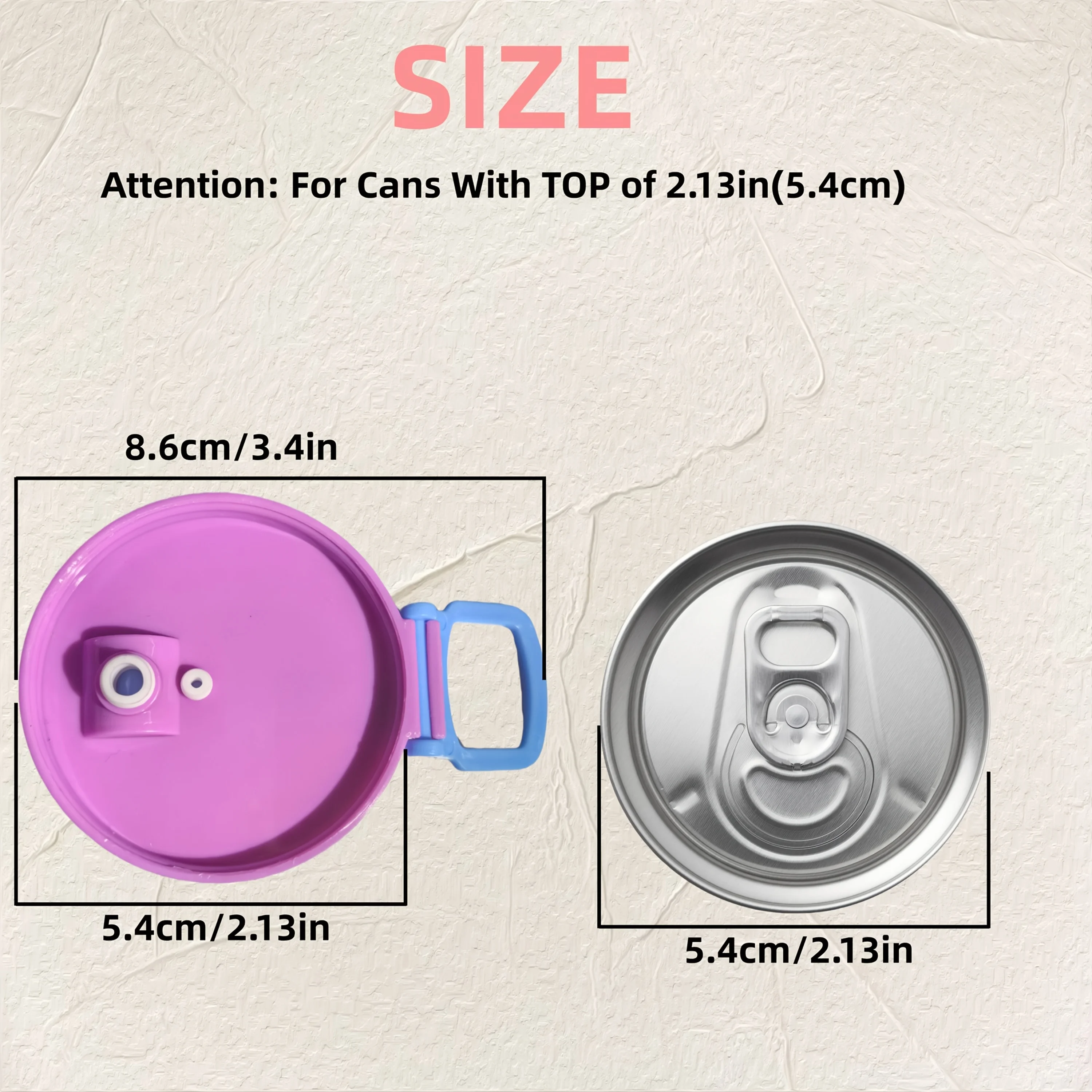Reusable Lid for Soft Drink Cans That Comes in Four Colors Designed for Beverages, Juices, And Soft Drinks Complete with a Straw
