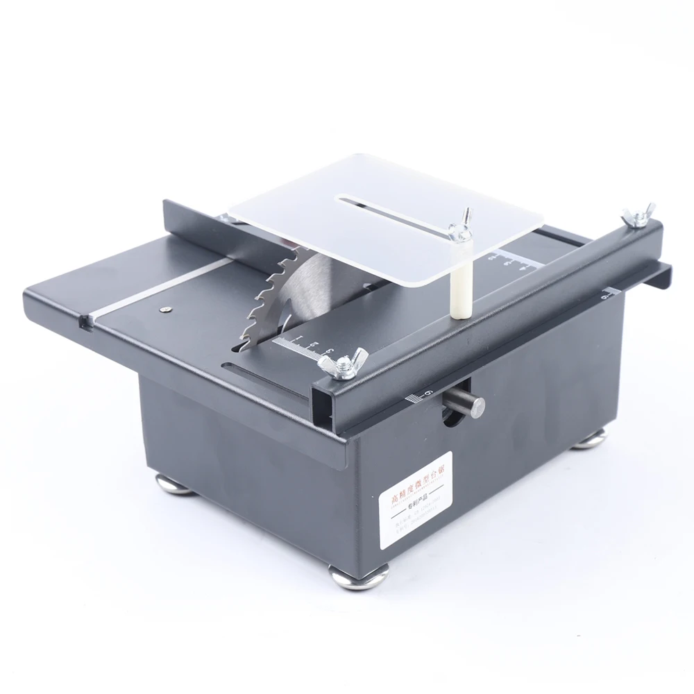 

Table Saw with 100W Motor, Adjustable Blade Speed, High-Strength Steel, Compact Design for Cutting, Drilling, Polishing
