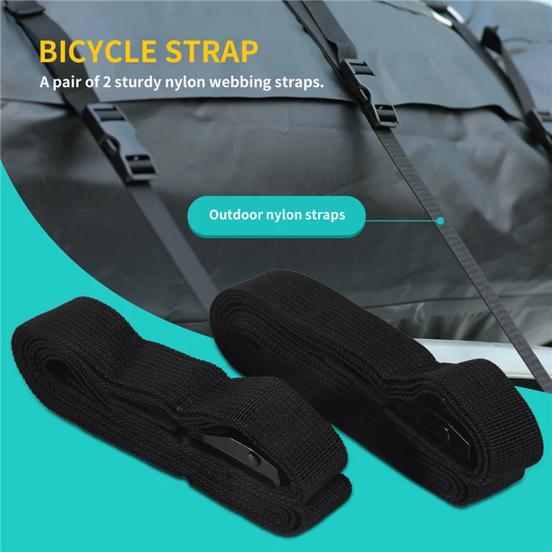 

AY03-2Pcs Outdoor Lashing Tie Strap Surfboard Kayak Roof Rack Cam Buckle Rope Tie Down Top Rack Belt For Car Bicycle Strap