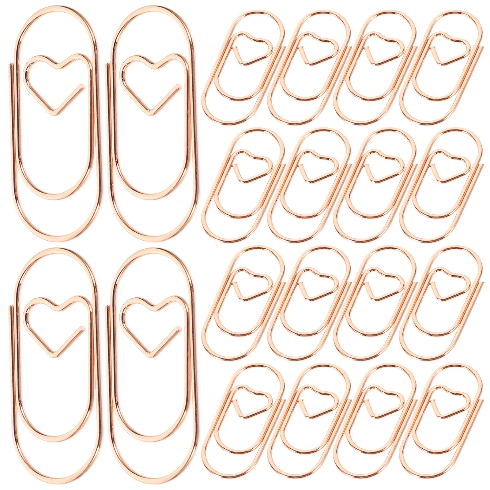 100pcs Mini Heart Shaped Metal Knitting Clips Creative Office Document Book Reading Small File Fixing Clips Office Supplies