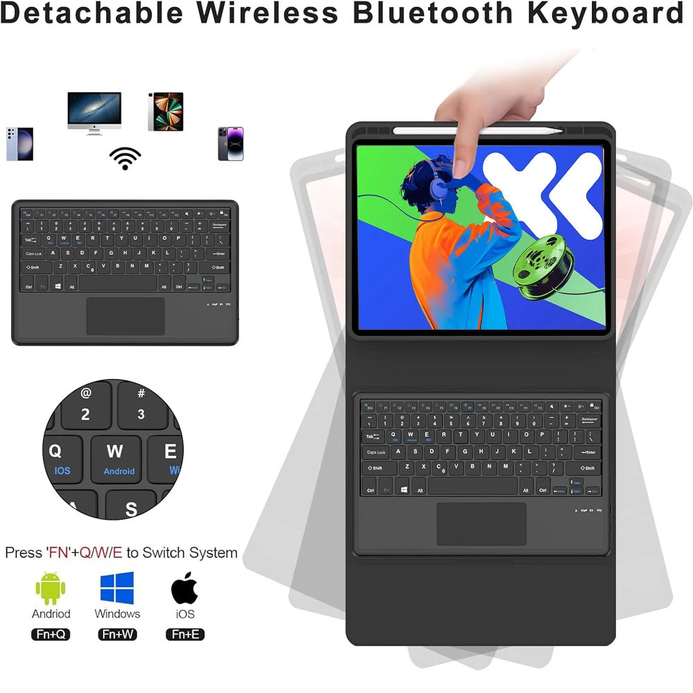 Lenovo Xiaoxin Pad Pro 2025 12.7インチ用ケース、Lenovo ldea Tab