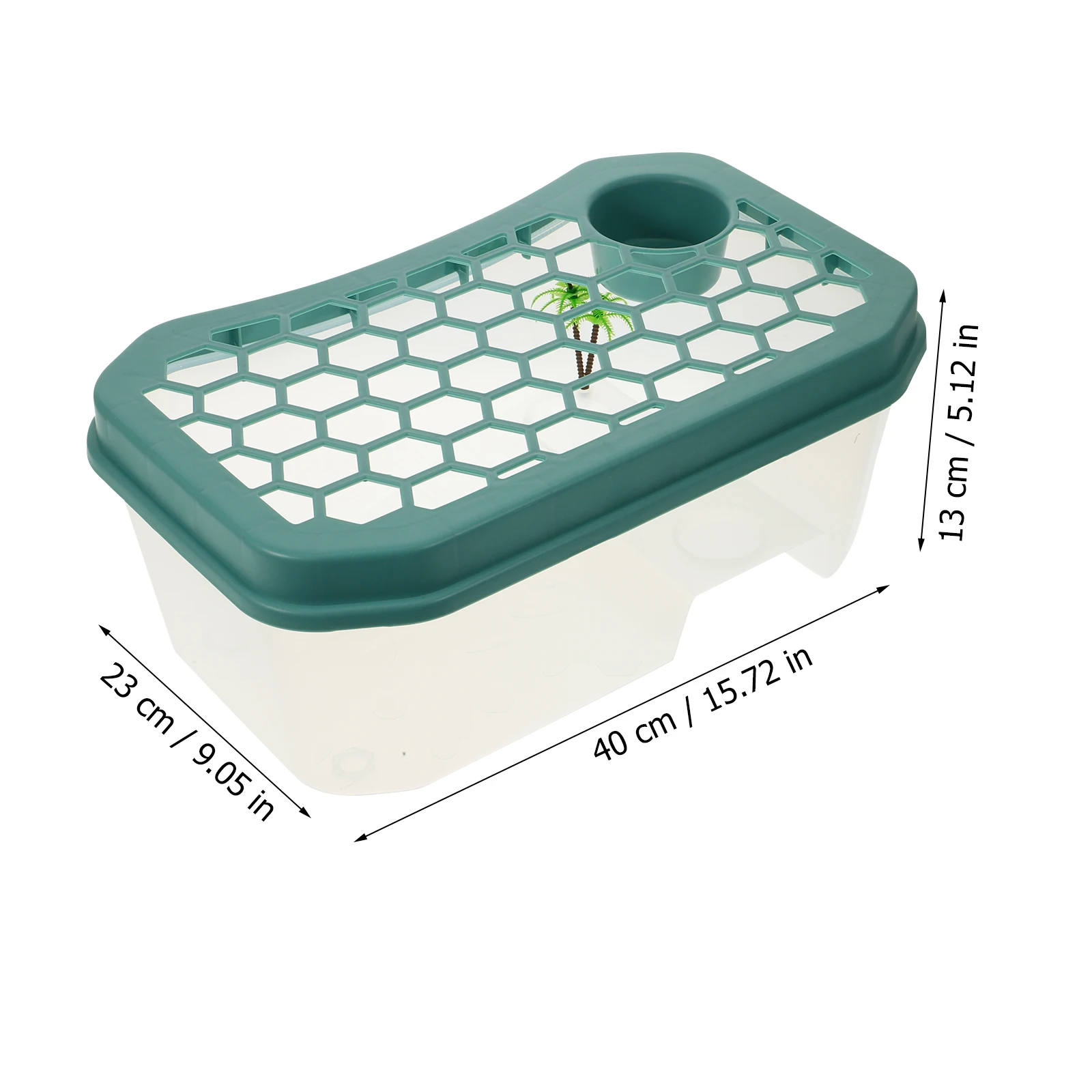 1Set Turtle Tank with Basking Platform Premium Plastic Reusable Container for Tortoise Exercise and Daily Food Storage Household