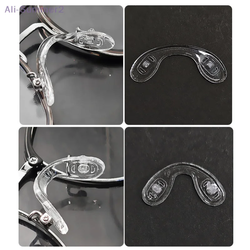 4 шт., нескользящие U-образные силиконовые носоупоры, ремонтные комплекты для очков, удобные мягкие и дышащие аксессуары для очков