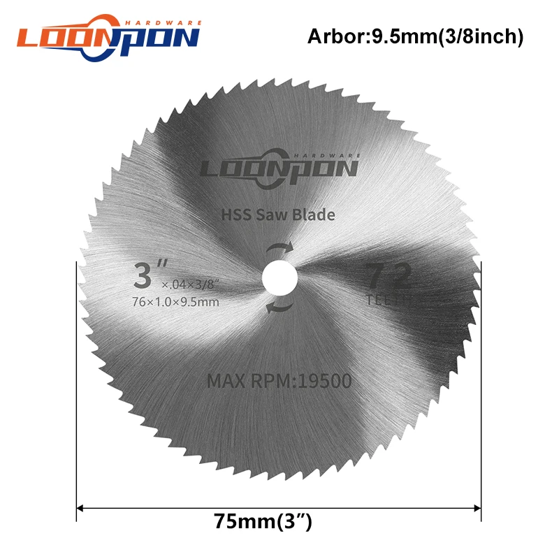 75mm 3inch Titanium Coated Circular Saw Blade Set HSS Cutting Disc Rotary Tool Accessories for Wood Plastic Aluminum Metal