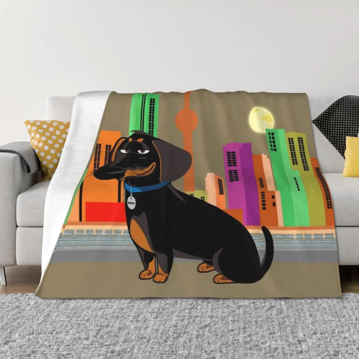 

Dachshund Throw Blanket Decorative Beds Furrys Beautifuls Sofa Quilt Blankets