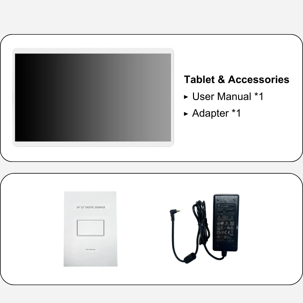 24-Zoll-Desktop-Menü Restaurant Tablet Touchscreen Android 13-Tablet-Kiosk Pos-Software für den Einzelhandelssystemkiosk