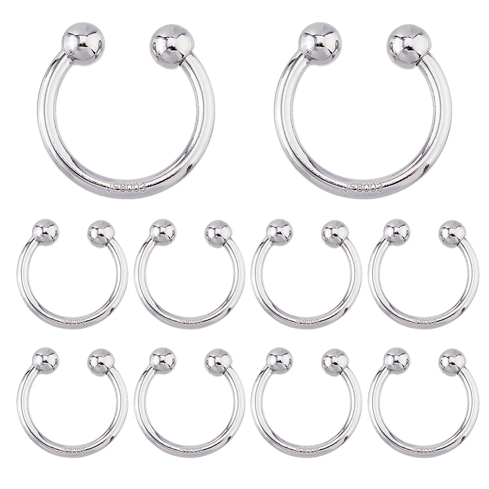 10Pcs Bikini Clips Alloy U Shape Ring Garment Clasps Bra Bikini Hook Closure Bra Buckles Front Closing Bras 32x32mm Bras Clasp