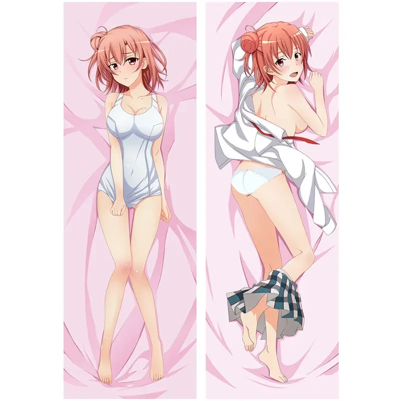 

60x180cm Anime Yahari Ore no Seishun Love Come wa Machigatteiru Pillow Cover 3D Double-sided Bedding Hugging Body Pillowcase