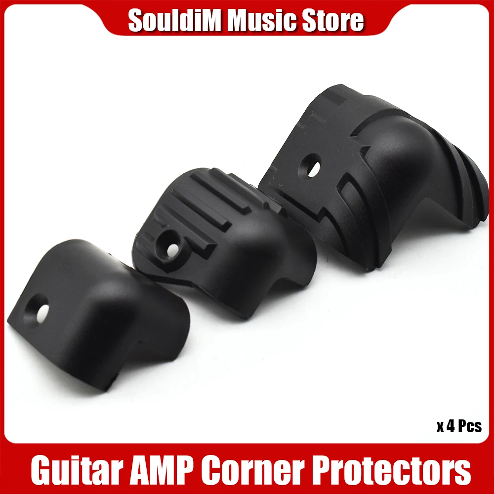 4PCS Speaker Corners Rounded Protector Guitar Amplifier Stage Accessories Black