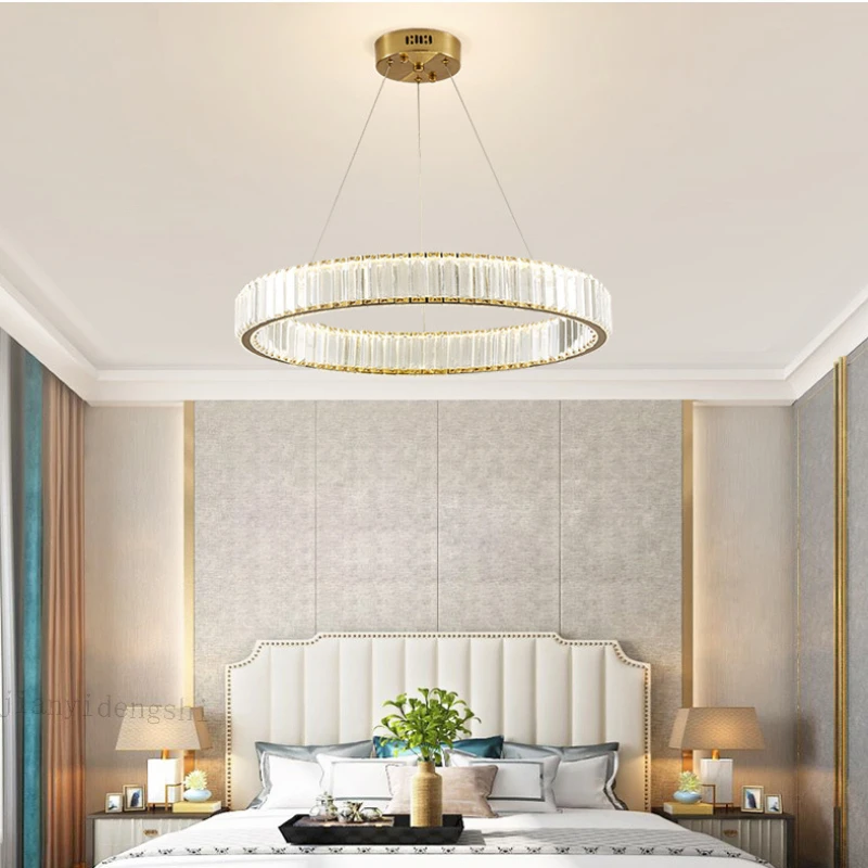 Modern Home Decoration Lights Led Ceiling Lamp Ring Crystal Chandelier Room Light Lighting Living Chandeliers Lamps for Room