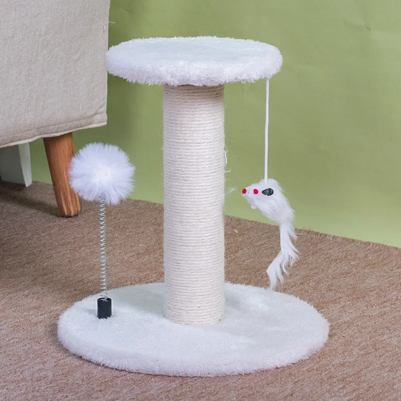 

Double-layer jumping platform sisal scratching post scratching board tree nest cat toy climbing frame