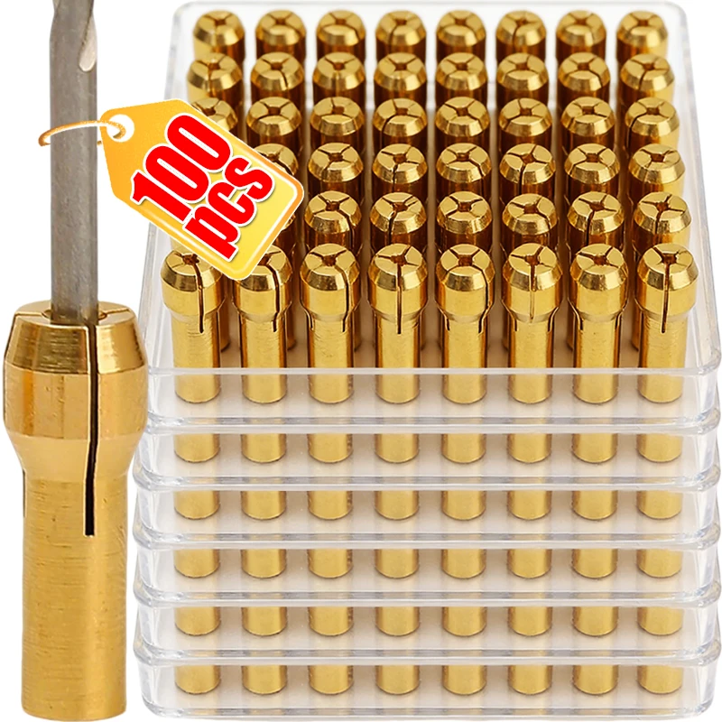0.5-3.2mm Mini Micro Mandrino Mandrini Adattatore Rame Ottone Utensili Rotanti di Potere per Rettificatrice Adattatori di Bloccaggio All'ingrosso