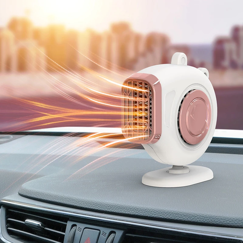 Car Fan 12V Adjustable Heater Cooling Car Back Seat Cooling Fan 360° Rotation Windshield Defogging Air Circulation Heater Winter