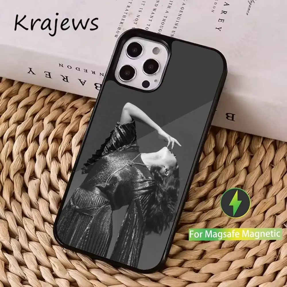 Funda de teléfono M-Mitskis Singer para iPhone 16,15,14,13,12,11,Pro,Max,Plus,Mini, Magsafe, funda de carga inalámbrica magnética