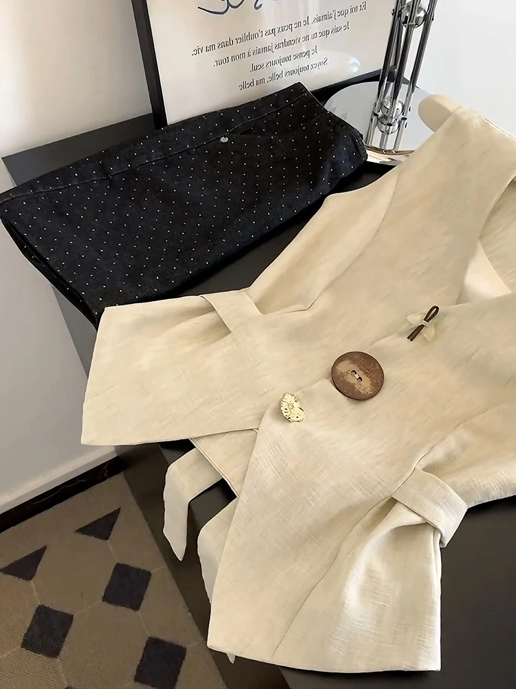 Américain rétro v-ne coupe ajustée taille cintrée ceinturée gilet ex été Faion mince décontracté oulder haut femmes Svel