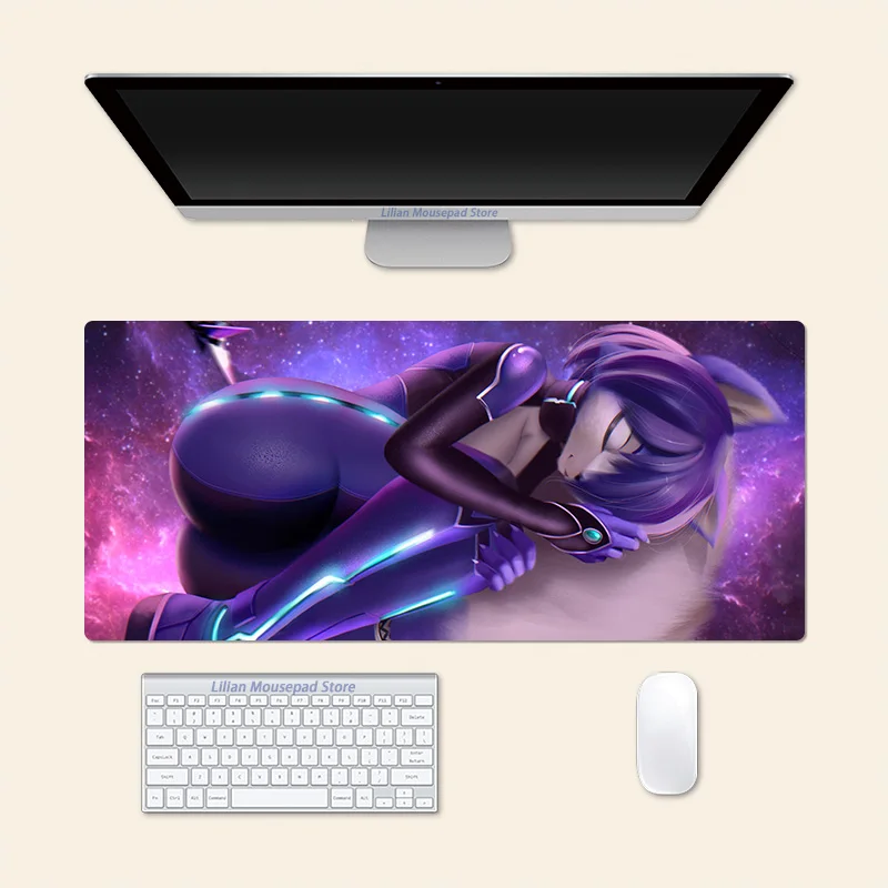 

Furry Krystal Anime Large Mouse Pad Office Mousepad Creative Game Desk Mat Gift