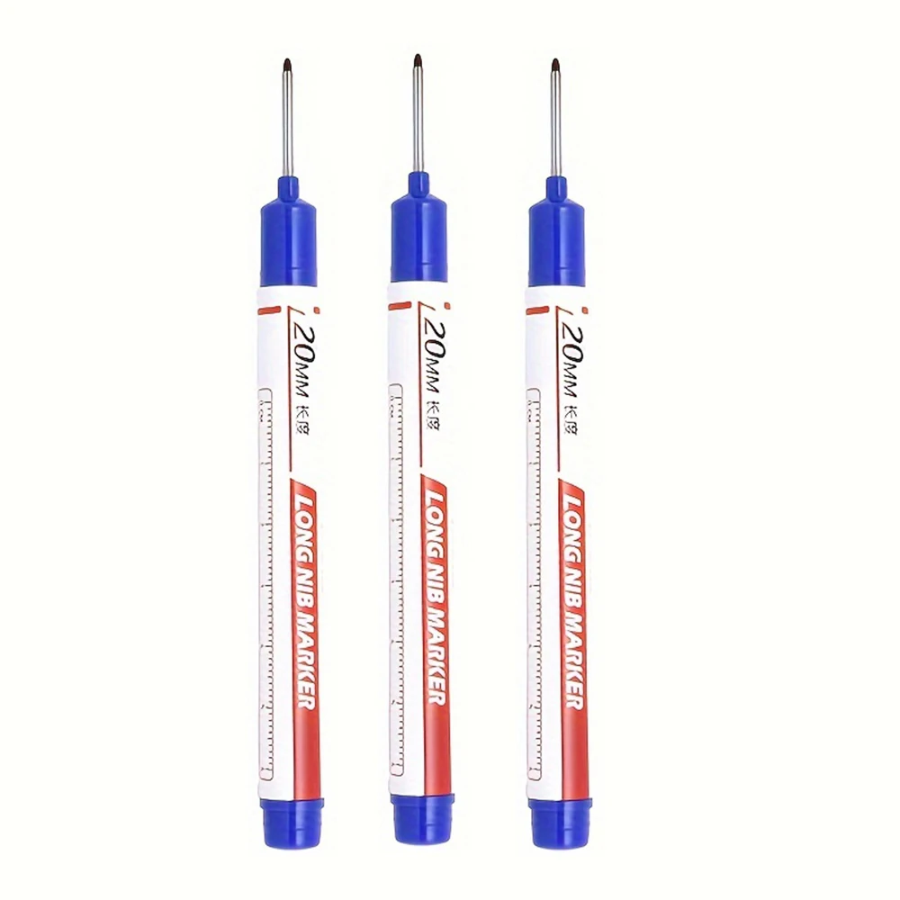 10 Teile/satz Mehrzweck 20mm Tiefe Loch Lange Spitze Kopf Marker Für Metall Perforieren Stift Wasserdicht Bad Holzbearbeitung decor Werkzeug – Detail 13