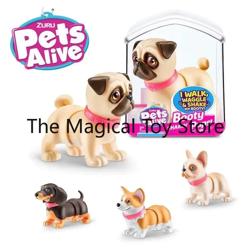 

Original 10cm Mini Electric Rocking Dog Corgi Pug Realistic Pet, Walking Toy Pet Birthday Gift Collectible