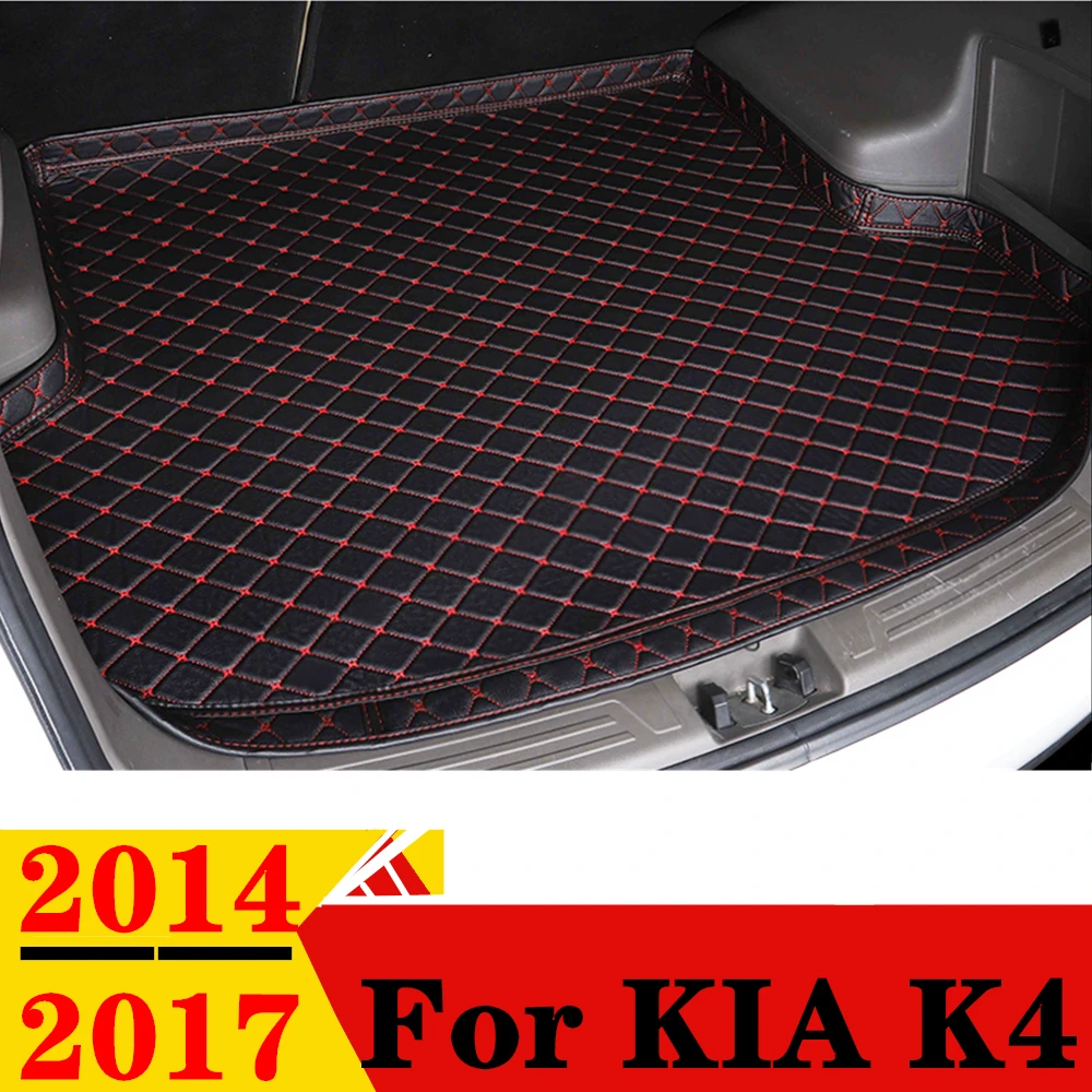 

Высокий коврик для багажника автомобиля для KIA K4 2017 2016 2015 2014 XPE, кожаный задний багажник, коврик для багажа, задний подкладка для груза, защитный ковер