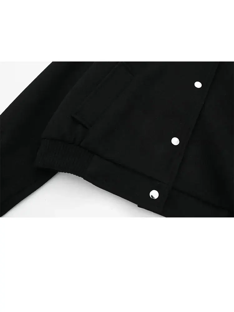 HH 2025 Chaqueta corta Retro de Color sólido para mujer, chaqueta Retro de un solo pecho a la moda para mujer, chaqueta para ir al trabajo Y2K